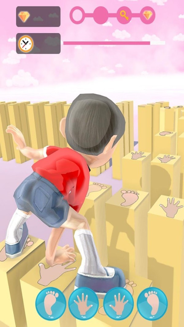 沙雕跳台阶